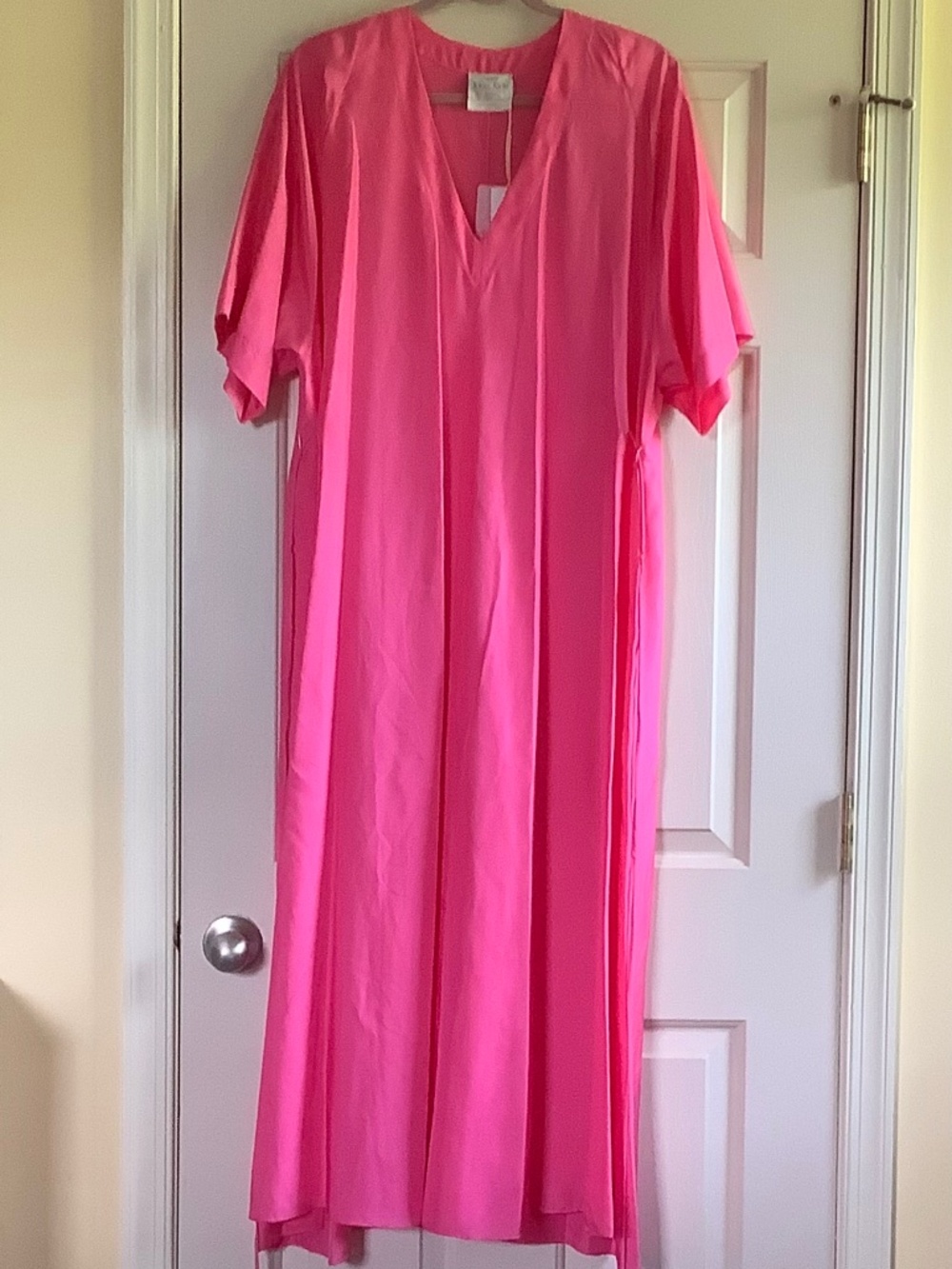 Forte Forte Silk Deliverance Kaftan Dress Pink SZ M